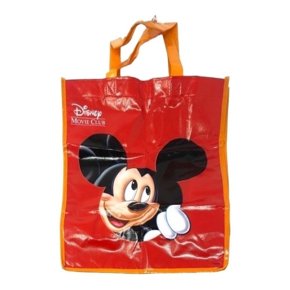 🌺 Disney Mickey Mouse Red Movie Club Tote NEW - Picture 1 of 3